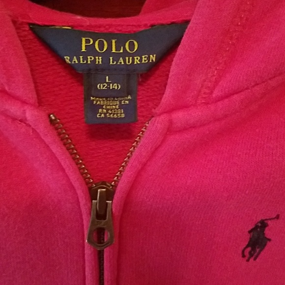 *TODAY ONLY SALE** RL zip up hoodie - Gently used - Picture 2 of 5